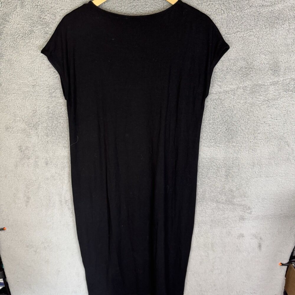 Eileen Fisher Dress Women’s S Black Maxi Woven Lagenlook Coastal - Picture 7 of 9